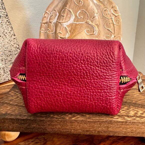 Portland Leather Marigold Pouch ORCHID PLG FAST SHIP Red Leather Purse Organizer - Picture 3 of 5